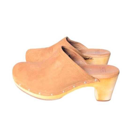 UGG Abbie Suede Sherpa Lined Sole Clog Size 7 - Picture 2 of 11